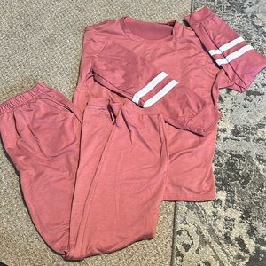 Pink Sweatpants and Shirt size M